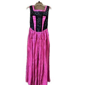 Renaissance costume dress pink and black size M
